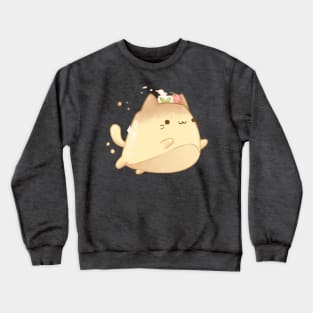 Kawaii cat pudding - Cute food Crewneck Sweatshirt